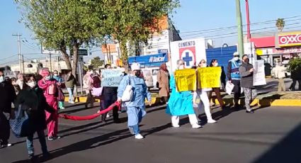 Personal del ISSSTE en Chalco protesta por falta de insumos para atender casos de Covid-19