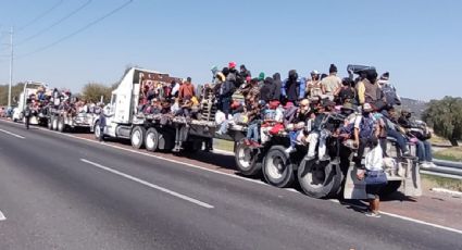 Se registra cierre parcial en la autopista México-Puebla tras paso de caravana migrante