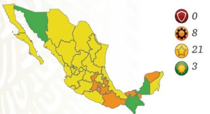 21 estados estarán en semáforo amarillo la próxima semana; Sonora pasa a verde