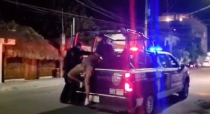 Graban nuevo caso de abuso policial en Tulum; agentes golpearon a joven después de esposarlo