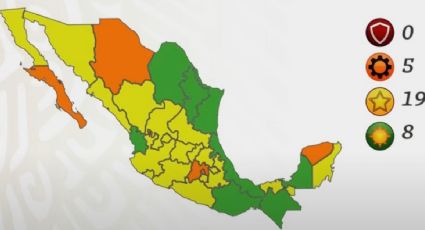 Ocho estados estarán en semáforo verde y 19 en amarillo a partir del próximo lunes