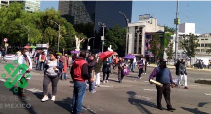 Jubilados y pensionados del IMSS vuelven a bloquear Paseo de la Reforma en la CDMX