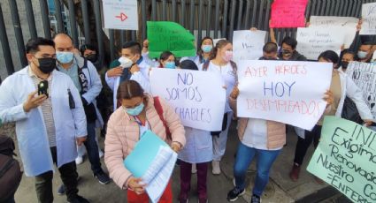 Médicos de atención a la Covid-19 en la CDMX protestan para exigir contratación definitiva