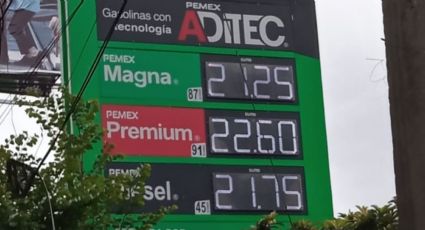 Precio promedio de la gasolina premium marca récord de 22.39 pesos; en un año ha subido 16%, revela Profeco