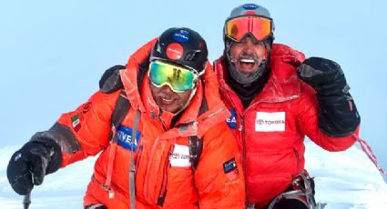 Rafael Jaime, mexicano invidente, alcanza la cima de la montaña más alta de América del Norte