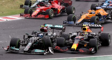 ‘Checo’ Pérez quedó fuera del Gran Premio de Hungría debido a un choque provocado por Valtteri Bottas