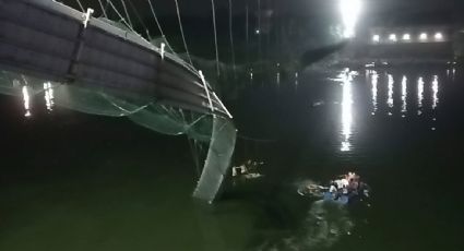 Desplome de un puente colgante en la India deja 132 muertos; cifra de víctimas podría aumentar