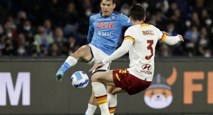 ‘Chucky’ Lozano provoca un penalti que no es suficiente y el Napoli apenas empata con la Roma para alejarse del título