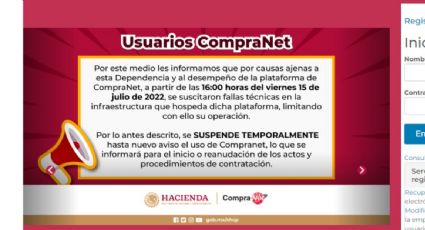 Gobierno federal suspende temporalmente Compranet por fallas técnicas que afectan procedimientos de contratación