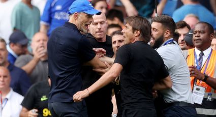 Thomas Tuchel y Antonio Conte, técnicos del Chelsea y Tottenham, terminan ‘calientitos’ y por poco se agarran a golpes