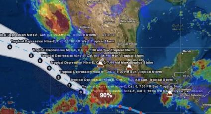 Se forma la depresión tropical "Nueve-E" al sur de las costas de Colima y Jalisco