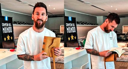 Messi recibe libro de firmas de sus vecinos en Rosario para felicitarlo por ganar el Mundial, y emprende el regreso a París