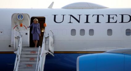Jill Biden llega al AICM previo a la llegada del presidente de EU al AIFA