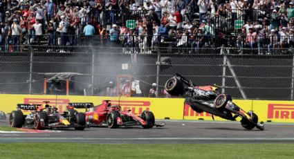 Checo Pérez queda fuera del Gran Premio de México tras chocar en la arrancada