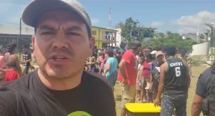 Organización civil entrega alimentos a damnificados por el huracán "Otis" en comunidad de Guerrero