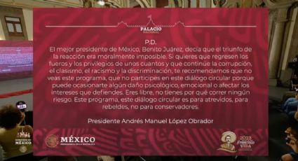 López Obrador extiende a todos sus canales la posdata ampliada de las "mañaneras" contra críticos, en abierta provocación al INE