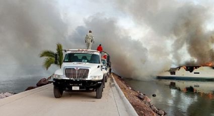 Se incendian cinco embarcaciones en Baja California Sur; no se reportan heridos