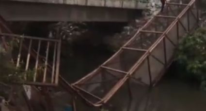 Colapsa puente peatonal en límites entre Nezahualcóyotl y Chimalhuacán; hay al menos 13 heridos