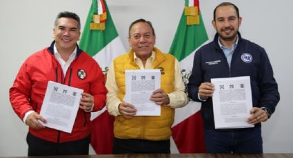 PAN, PRI y PRD registran ante el INE a la coalición Fuerza y Corazón por México para las elecciones federales