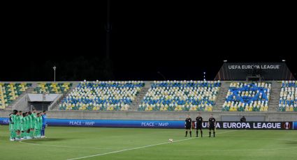 El Maccabi Haifa hace un homenaje en la Europa League a "todas las víctimas inocentes" del conflicto Israel-Hamás