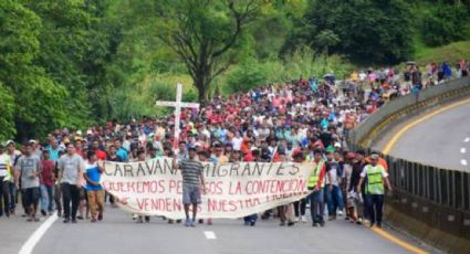 "Latinoamérica unida": caravana de migrantes atraviesa Veracruz en su camino a Estados Unidos