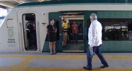 López Obrador y su gabinete encabezan el primer recorrido en el Tren Maya de Campeche a Cancún; harán una parada en Mérida