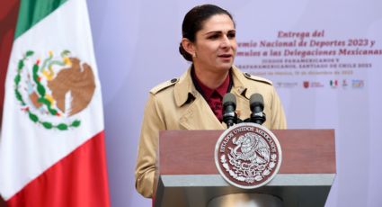 Ana Guevara aconseja a los deportistas en la ceremonia de entrega de estímulos en Palacio Nacional: “Dejen de lado la avaricia”