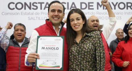 PRI entrega a Manolo Jiménez la constancia como candidato al gobierno de Coahuila