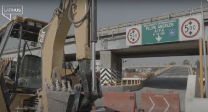 AMLO inaugura vialidad de acceso al AIFA que sigue en construcción