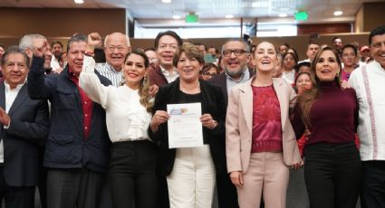 Delfina Gómez se registra como candidata de Morena, PT y PVEM a la gubernatura del Edomex