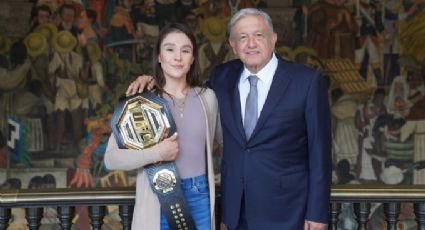 AMLO recibe a Alexa Grasso, Campeona de UFC: "Por joven, mujer y deportista, es un orgullo de México"
