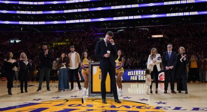 Pau Gasol vive emotiva noche en Los Ángeles, donde los Lakers retiran su número al lado del de Kobe Bryant