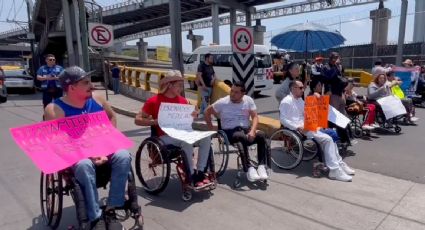 Pacientes con lesión medular bloquearon por casi cuatro horas el acceso a la Terminal 1 del AICM