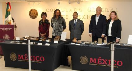 Entregan 65 piezas arqueológicas a México en posesión de dos ciudadanos de EU residentes de San Diego