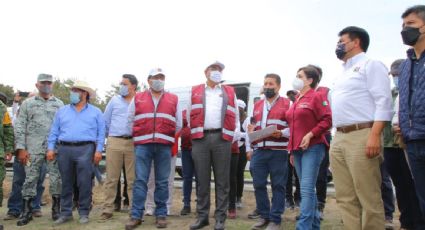 Autoridades federales y de Puebla supervisan una de las rutas de evacuación ante posible incremento de actividad del Popocatépetl