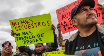 Migrantes en Tijuana se manifiestan para pedir que el gobierno de EU no elimine la app CBP-One