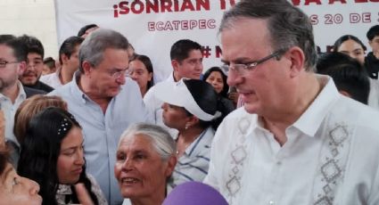 "Marcelo es el mejor para la continuidad", dice Pío López Obrador al acompañar a Ebrard en Ecatepec