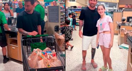 Messi comienza su vida “normal” en Miami y es captado en el supermercado comprando la despensa