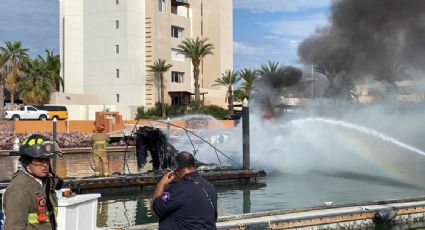 Se incendian dos yates en embarcadero de hotel en La Paz; hay un muerto y dos heridos