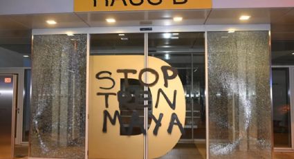 "Stop Tren Maya": manifestantes en Berlín causan destrozos en empresa contratada para la obra