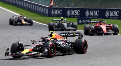 Checo Pérez vuelve a subir al podio al terminar en segundo lugar del Gran Premio de Bélgica
