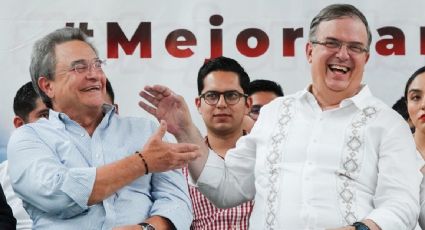 Pío López Obrador recibe en Chiapas a Ebrard previo a su mitin en San Cristóbal de las Casas