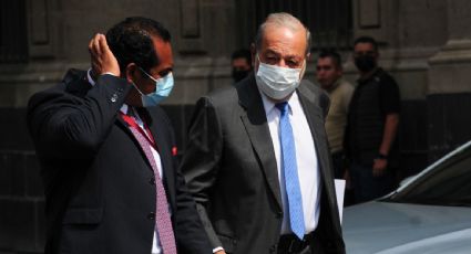 Carlos Slim se reúne con AMLO en Palacio Nacional