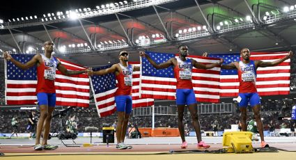 Estados Unidos confirma su dominio de oro del relevo 4x400 varonil e impone récord en el Mundial de Atletismo
