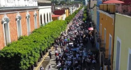 Marchan 10 mil personas en Tlaxcala en contra de la gobernadora Lorena Cuéllar