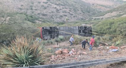 Camión cae a un barranco en San Luis Potosí y deja al menos 10 personas muertas y 18 heridos