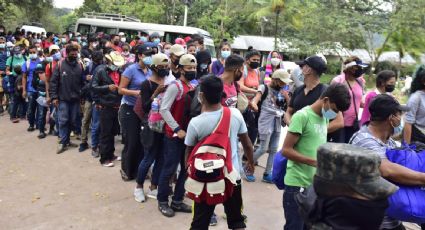 Agentes del INM realizan operativo para impedir que migrantes suban a trenes de carga