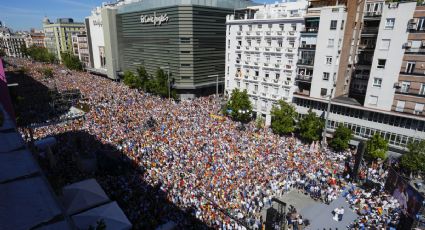 Protestas en Madrid: rechazan amnistía a independentistas y apoyan la investidura de Alberto Núñez como presidente