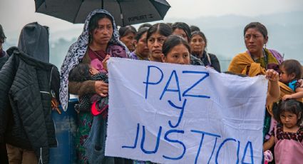 Indígenas desplazados por la violencia del crimen organizado en Chiapas protestan para exigir justicia ante el abandono de las autoridades
