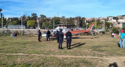 Monreal llega en un helicóptero privado a evento de Sheinbaum en Michoacán